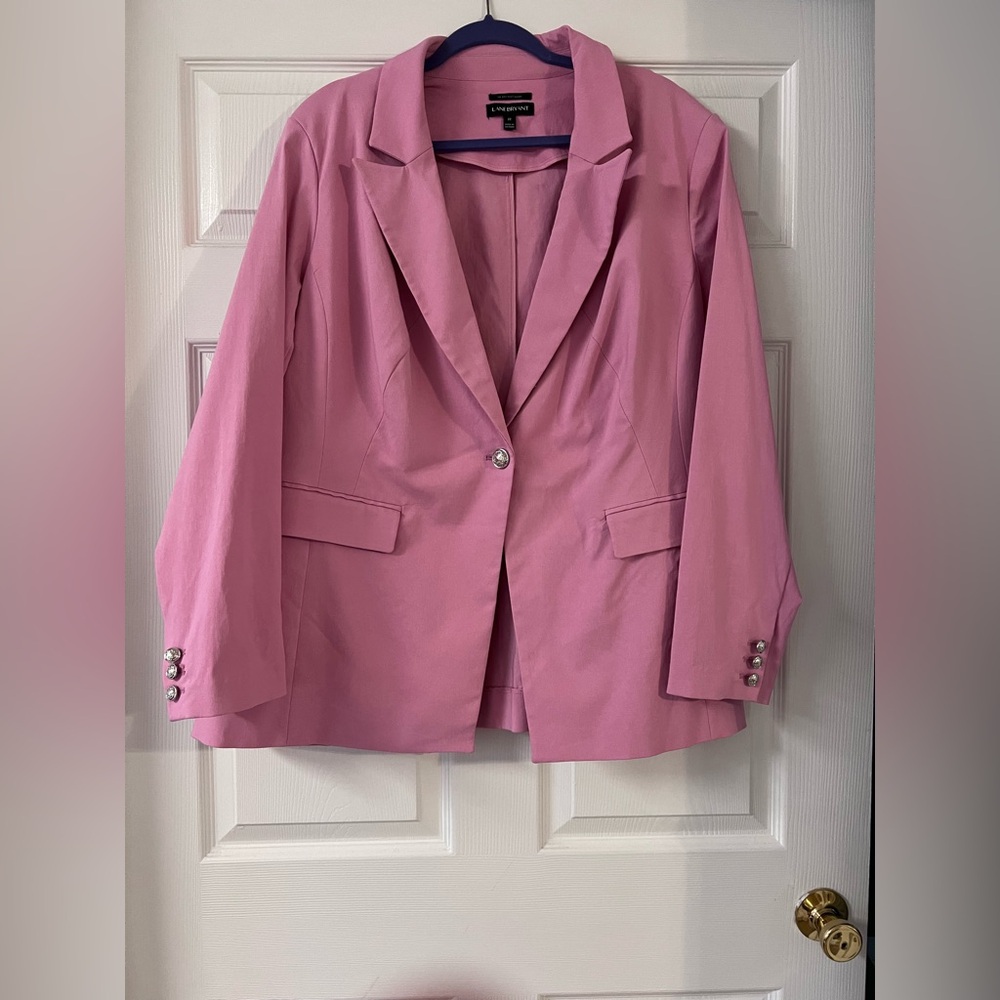 Lane Bryant Pink Blazer Professional Style